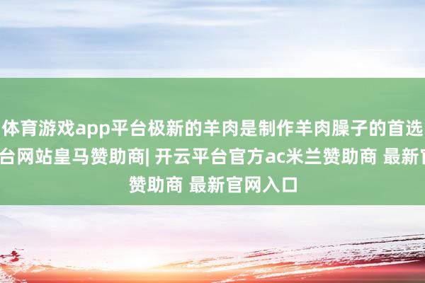 体育游戏app平台极新的羊肉是制作羊肉臊子的首选-开云平台网站皇马赞助商| 开云平台官方ac米兰赞助商 最新官网入口