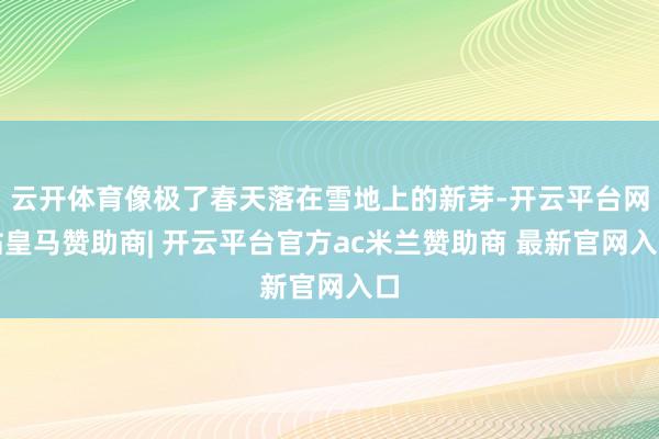 云开体育像极了春天落在雪地上的新芽-开云平台网站皇马赞助商| 开云平台官方ac米兰赞助商 最新官网入口